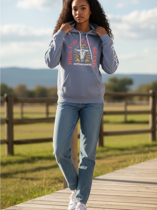 Yellowstone Tops - Yellowstone‎ Ride For The Brand Dutton Ranch Hoodie Sweatshirt Western